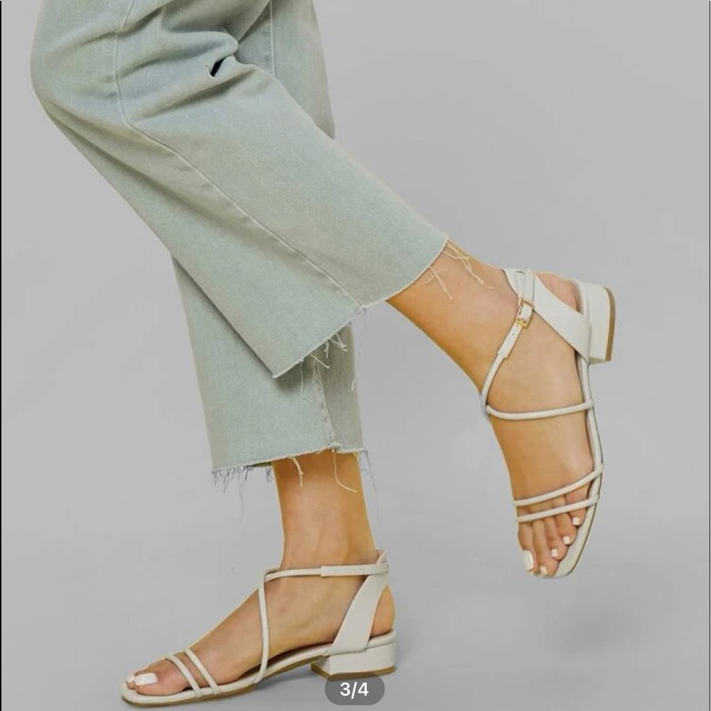Lizard Embossed Ankle Strap Sandals